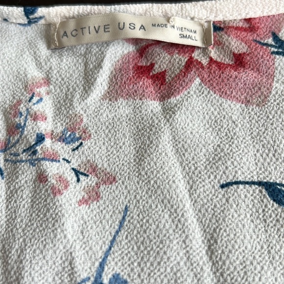 Floral 1/2 Sleeve Tie Blouse - Picture 9 of 14